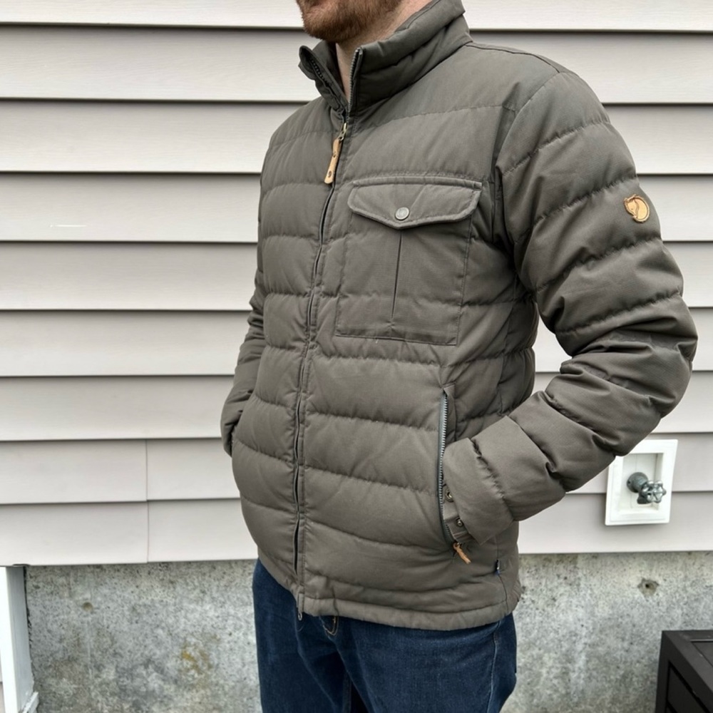 FJALLRAVEN OVIK LITE WINTER DOWN JACKET - Military green - MENS Size L like new